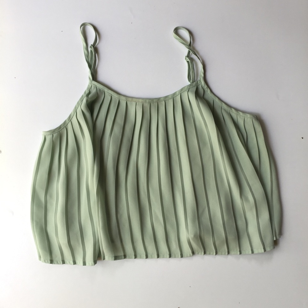 ☀️PacSun L.A Hearts Mint Green Ruffled Top Size Small